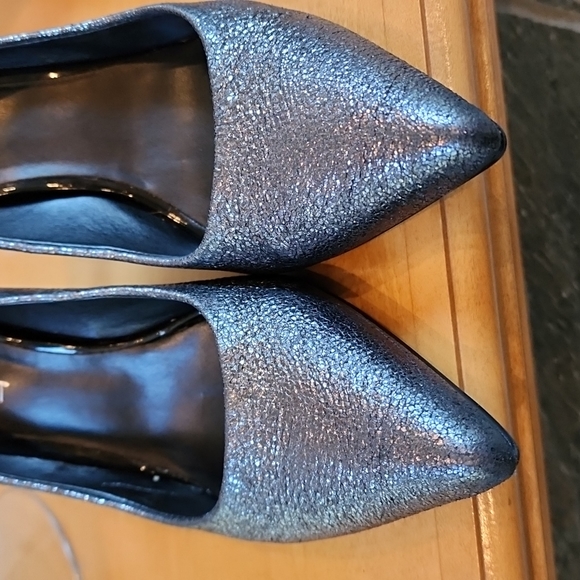 Like New! Nine West Flax Dark Gray Sparkle Party 🥳 Heels size 7 - Picture 3 of 8